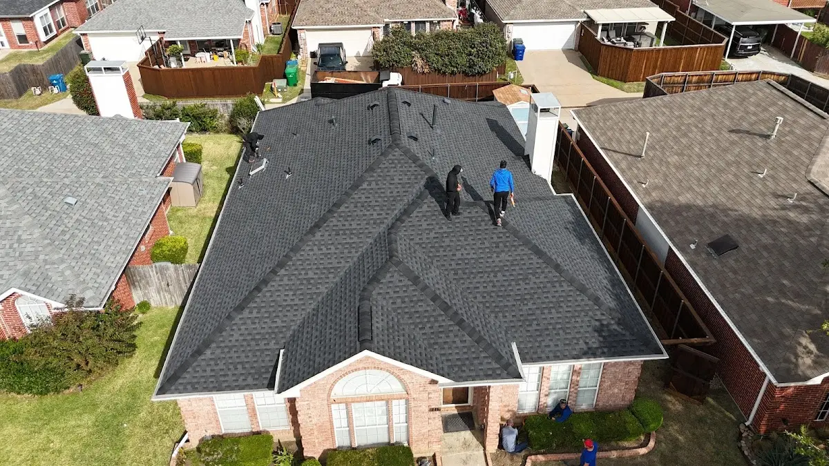 Slate & Tile Roof Repair work in progress on a Rialto property